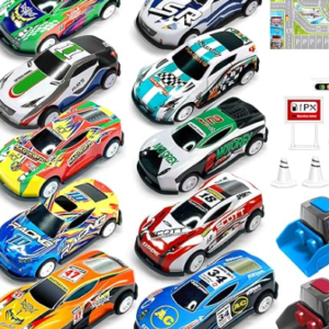 Small Children's Car Set, 10 Small Toy Cars with Catapult